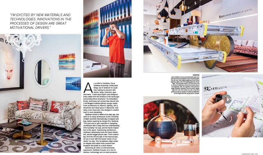 Luxe Interiors & Design tear sheet photographed by Sonya Revell.
