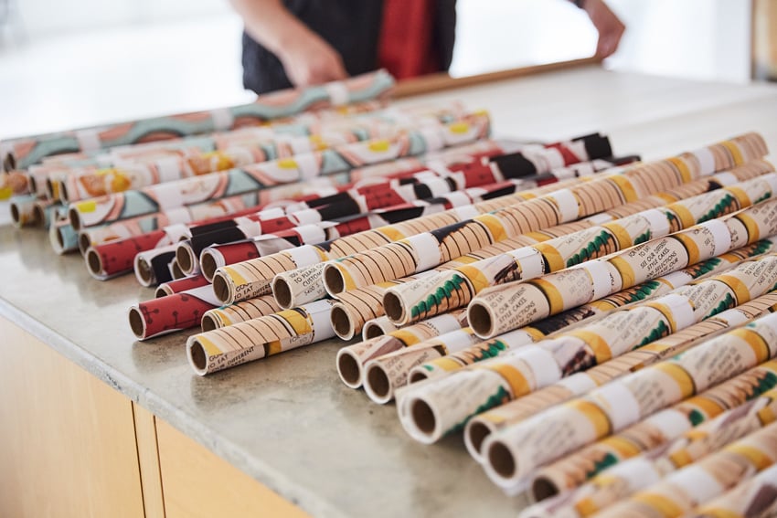 Vintage wrapping paper, photo by Ashley Gieseking.