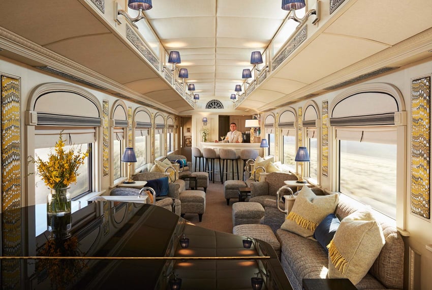 Parlor car with hospitality crew by Richard James Taylor