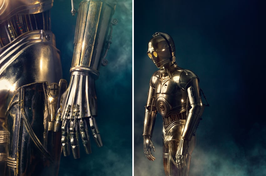 Shot of a C-3PO robot from Star Wars by Cade Martin for Smithsonian Magazine.