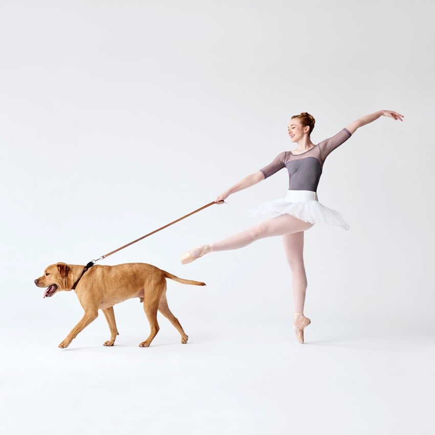 Dancer and dog on a walk by Pratt Kreidich