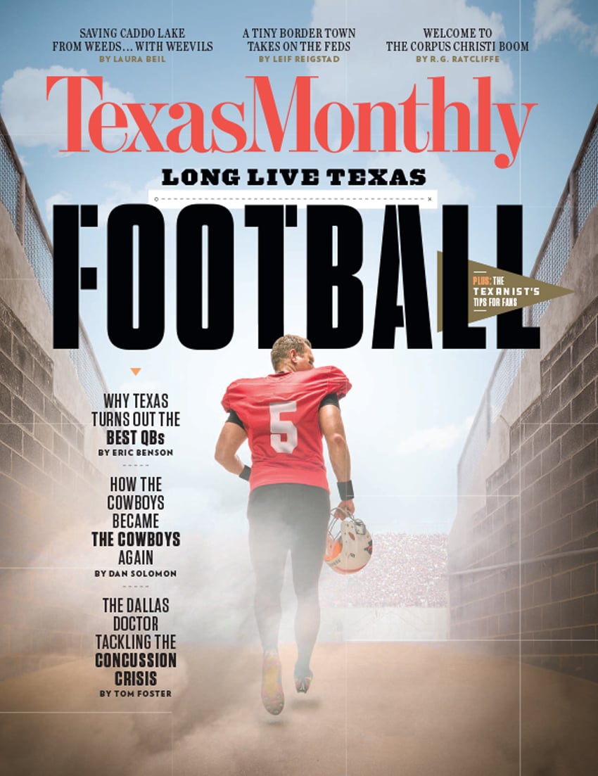 Sports cover taken by Jeff Wilson for Texas Monthly.