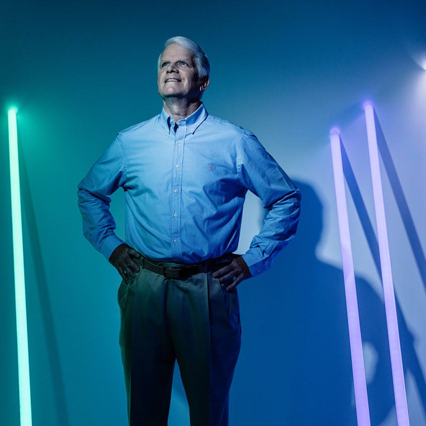 A portrait of an IBM employee.