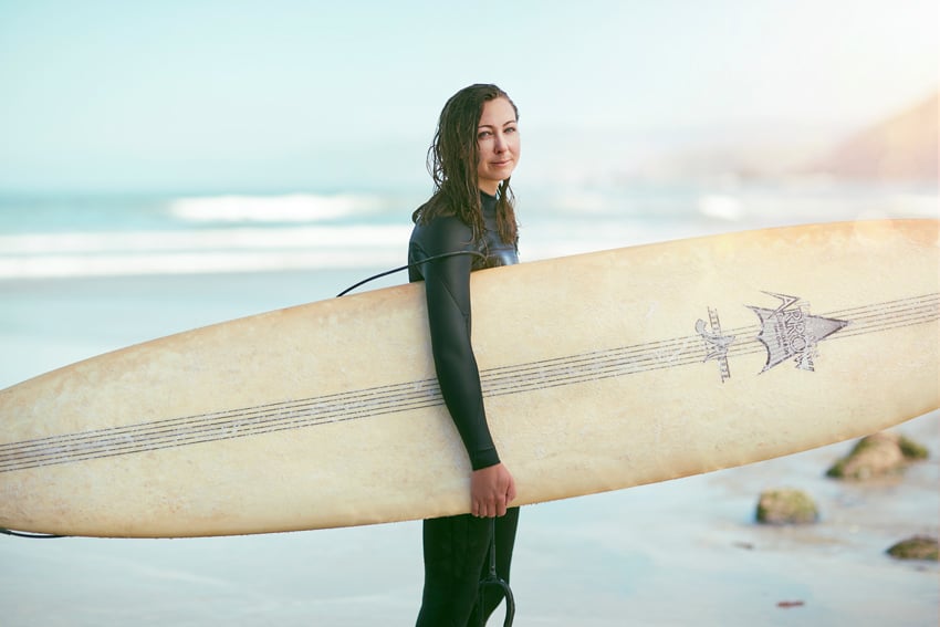 A portrait of a surfer. Photo by Jon Enoch.