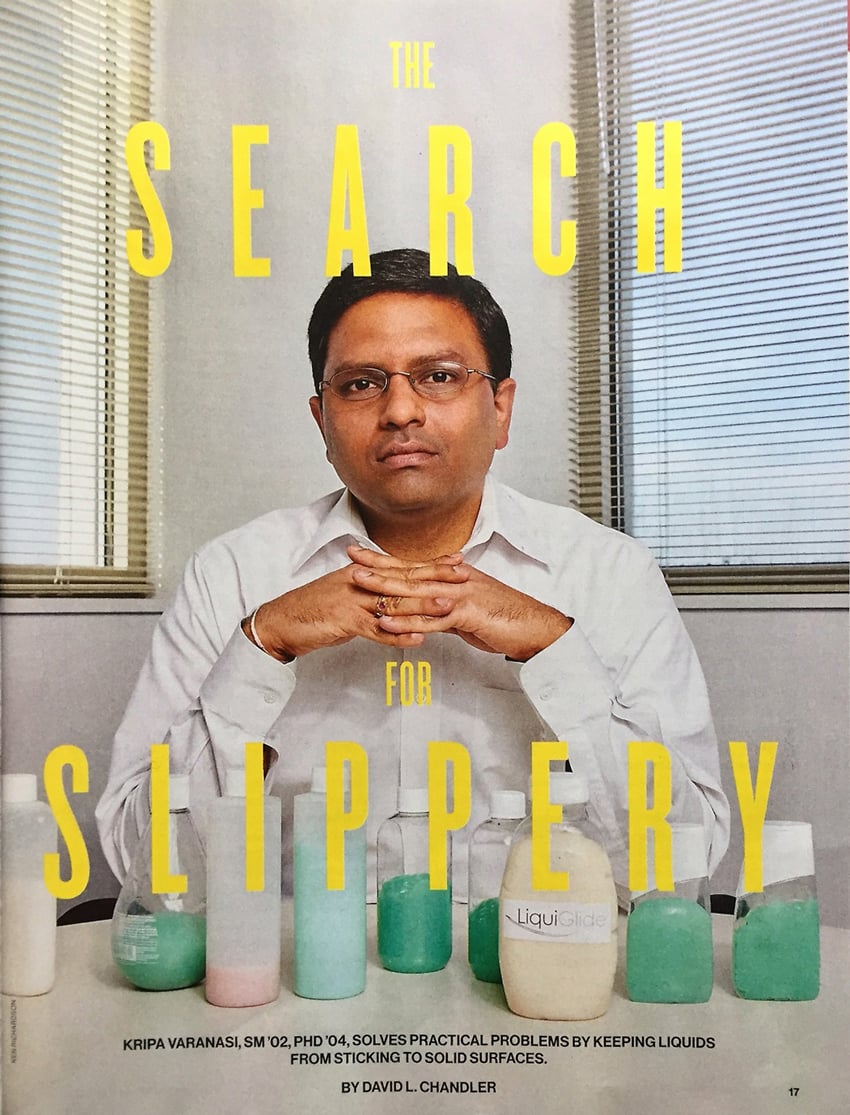 Kripa Varanasi on cover Page of MIT Technology Review. Photo by Ken Richardson.