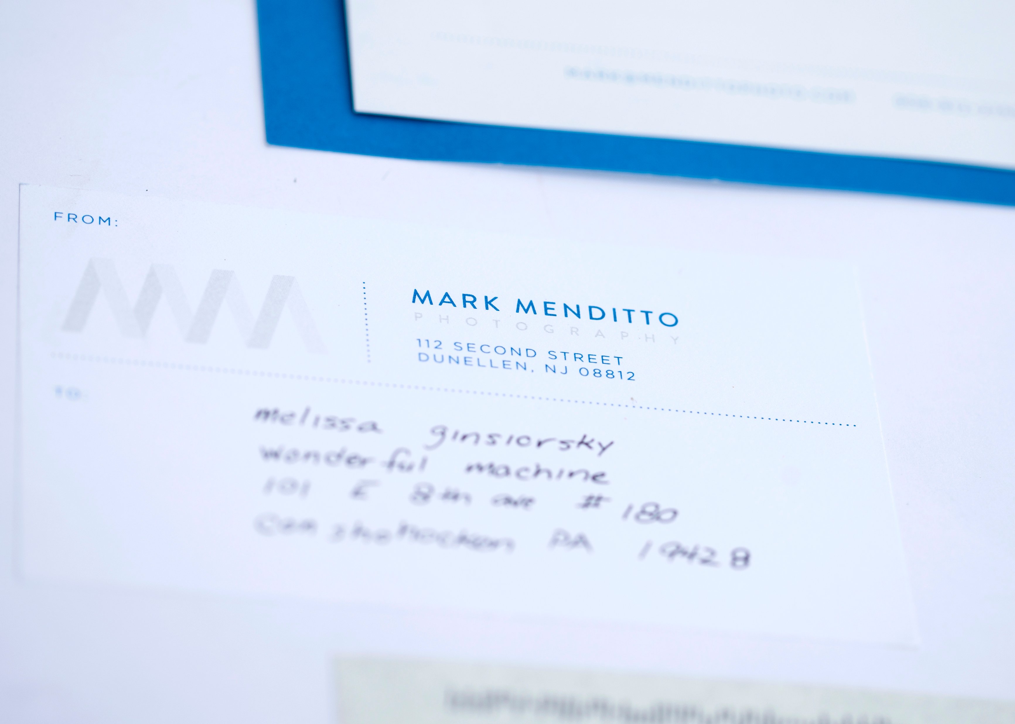 Mark Menditto's note to Wonderful Machine featuring some of his fantastic letter-pressed stationery.