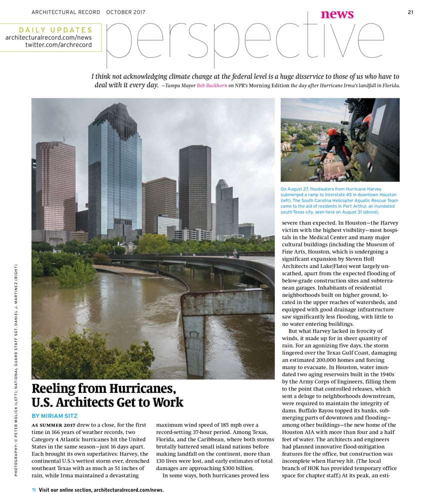 Architecture Digest tear of floods in Houston by Peter Molick