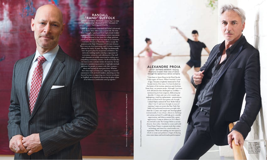 Tearsheet featuring portraits of Randall "Rand" Suffolk and Alexandre Proia for Modern Luxury Magazine, image by Patrick Heagney.