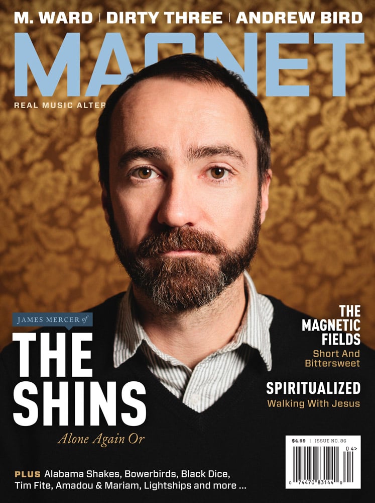 Magnet Magazine cover featuring James Mercer of the Shins; tearsheet shot by Philadelphia-based music photographer Gene Smirnov