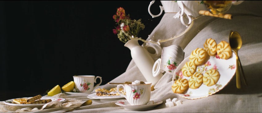 The destruction of a traditional English tea party, shot by Will Strawser.