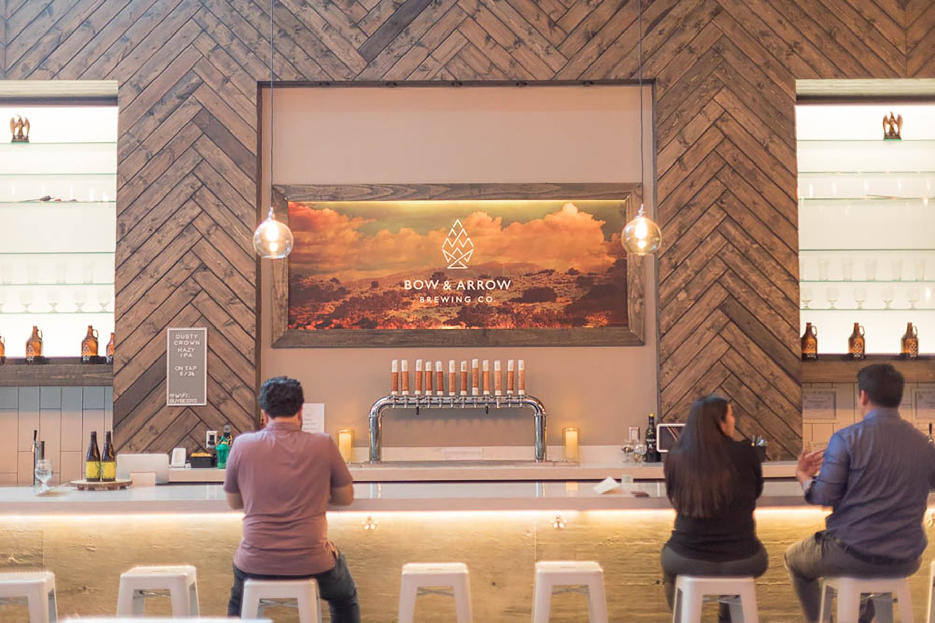 Interior of Bow & Arrow Brewery shot by Minesh Bacarina for Outside Magazine