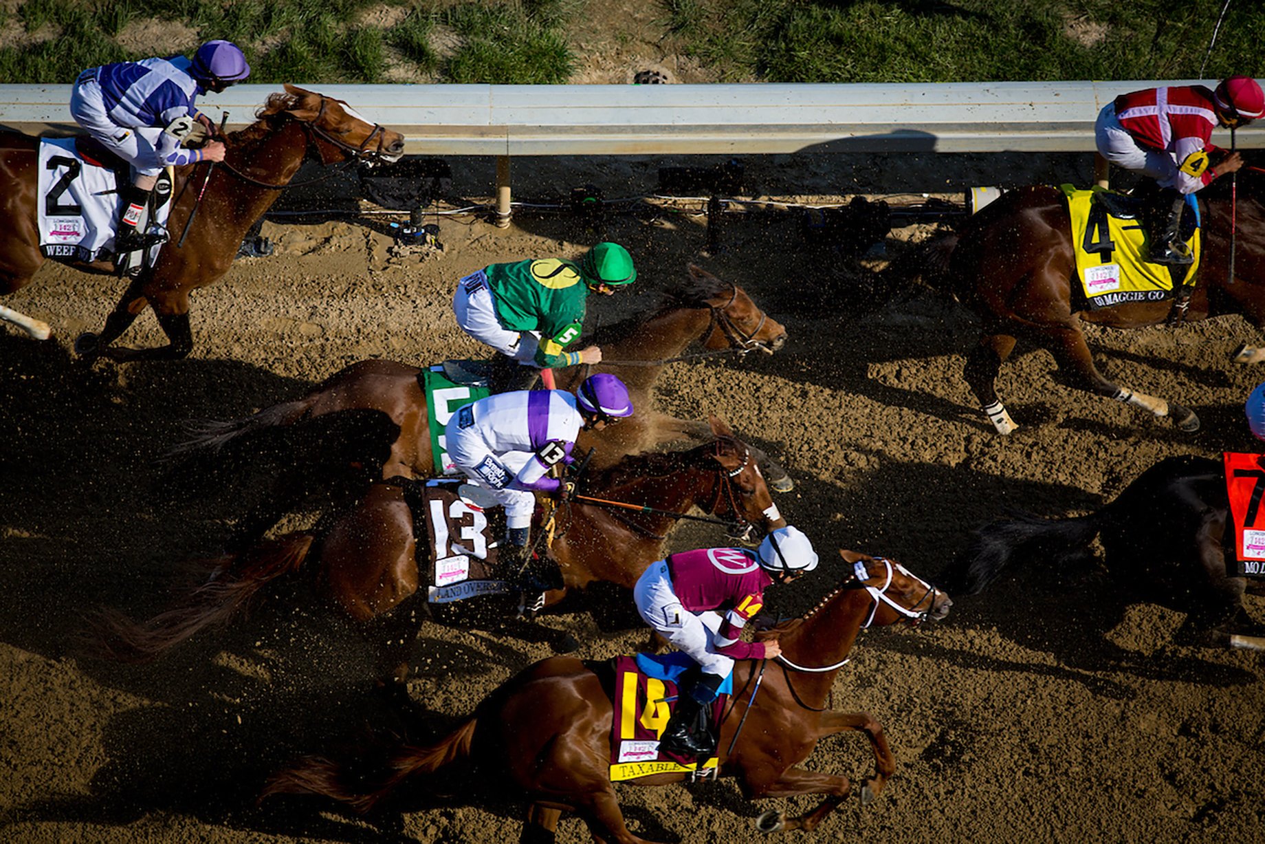 The Kentucky Oaks races shot from above by William DeShazer