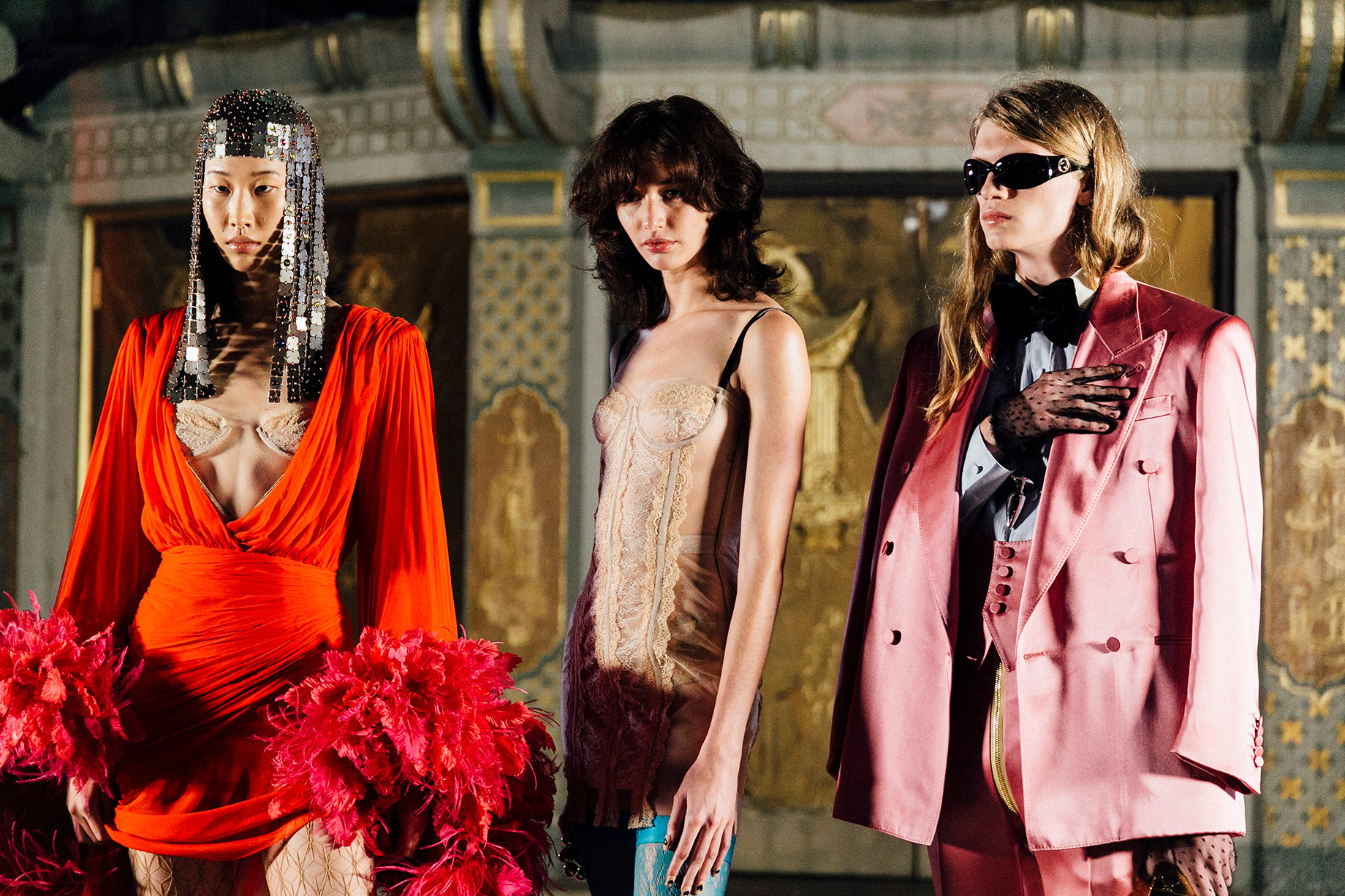 fashion photography from Gucci show at TLC Chinese Theatre 
