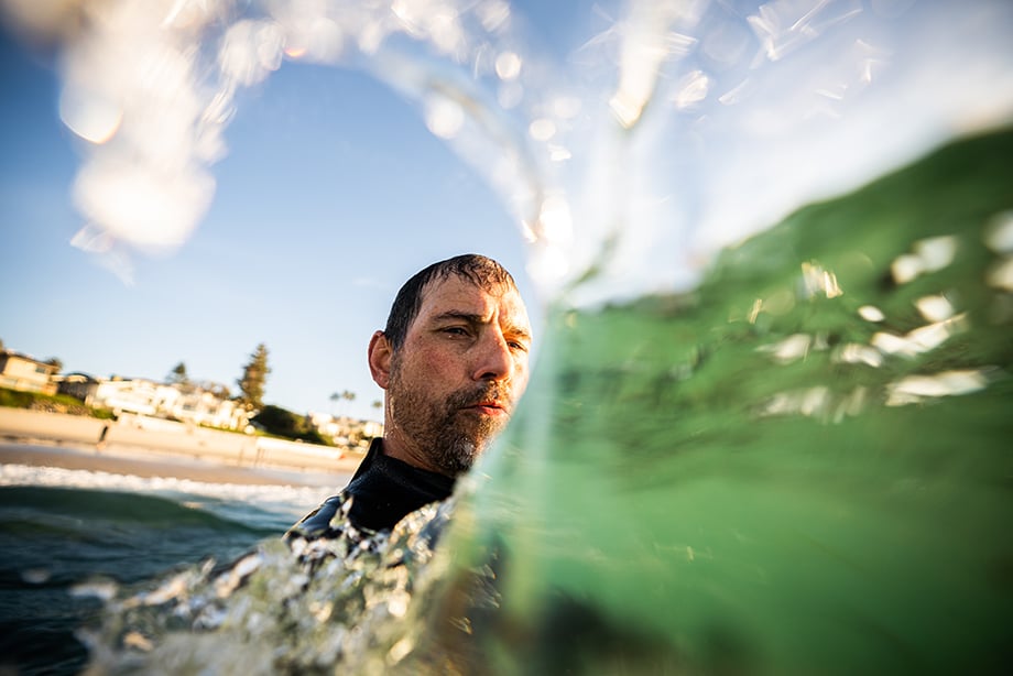A shot in the water, photographed by Aaron Ingrao. 