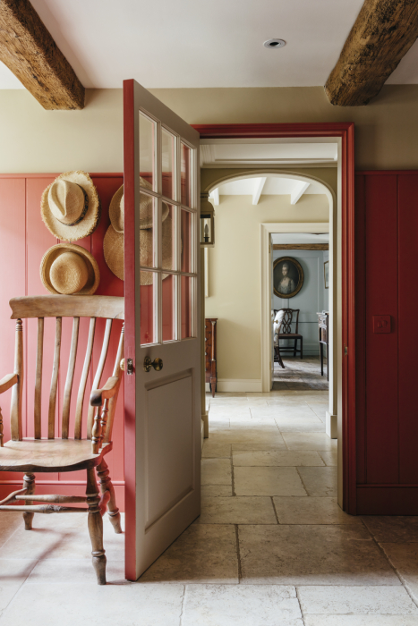 Interior shot of open door way to other rooms in Robert Carslaw's Cornwall home shot by Anya Rice for Home & Garden magazine