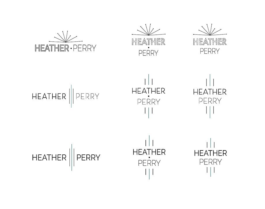 Lindsay and Heather narrowed the logo options down to be based off of these 2 designs with 9 variations