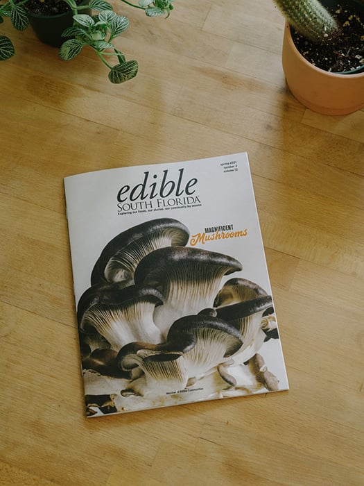 Mushrooms on the cover of Edible South Florida by James Jackman