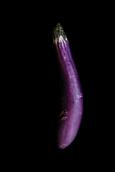 Chinese eggplant photographed by Rebecca Peloquin.