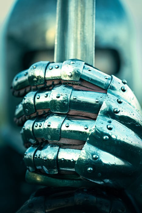 Close up of armor and swords. Photographed by Simon Plant.