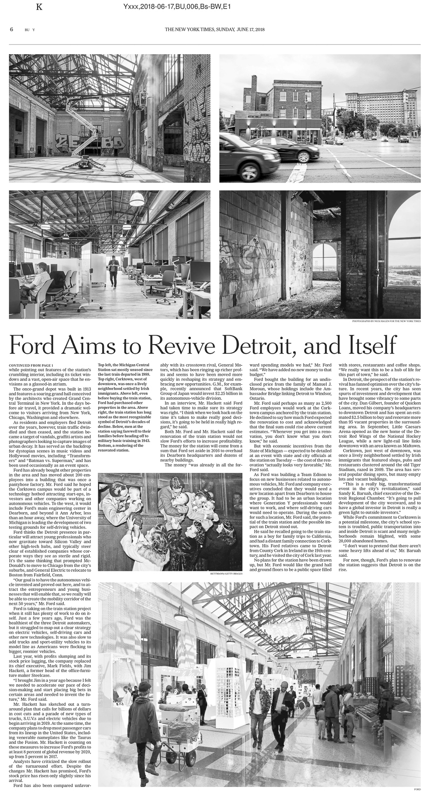 New York Times article on Detroit featuring photographs by Nick Hagen