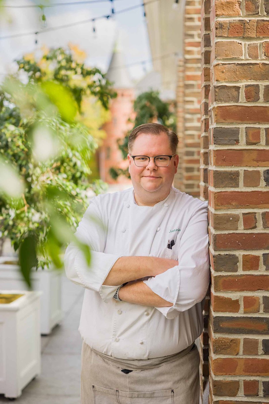 Chef at local Hanover restaurant shot by Oliver Parini for Yankee Magazine