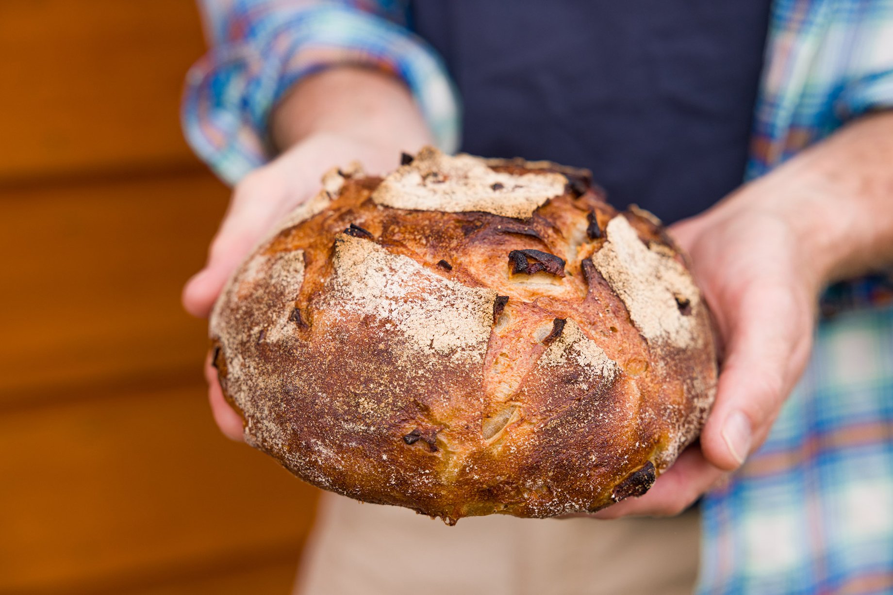 Fresh baked bread shot by Oliver Parini for Yankee Magazine