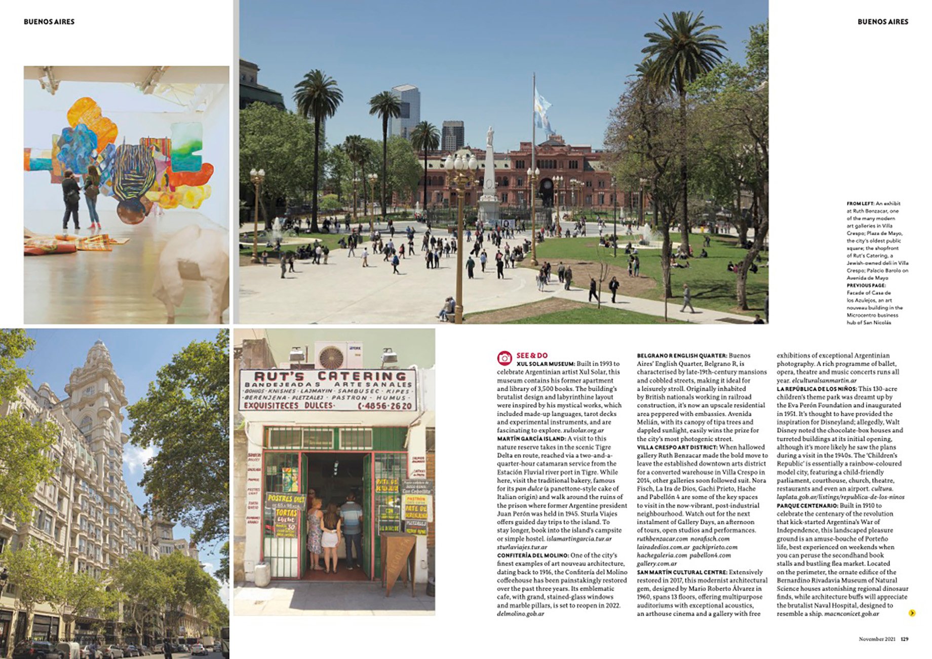 Tearsheet of Buenos Aires shot by Javier Pierini for National Geographic UK 