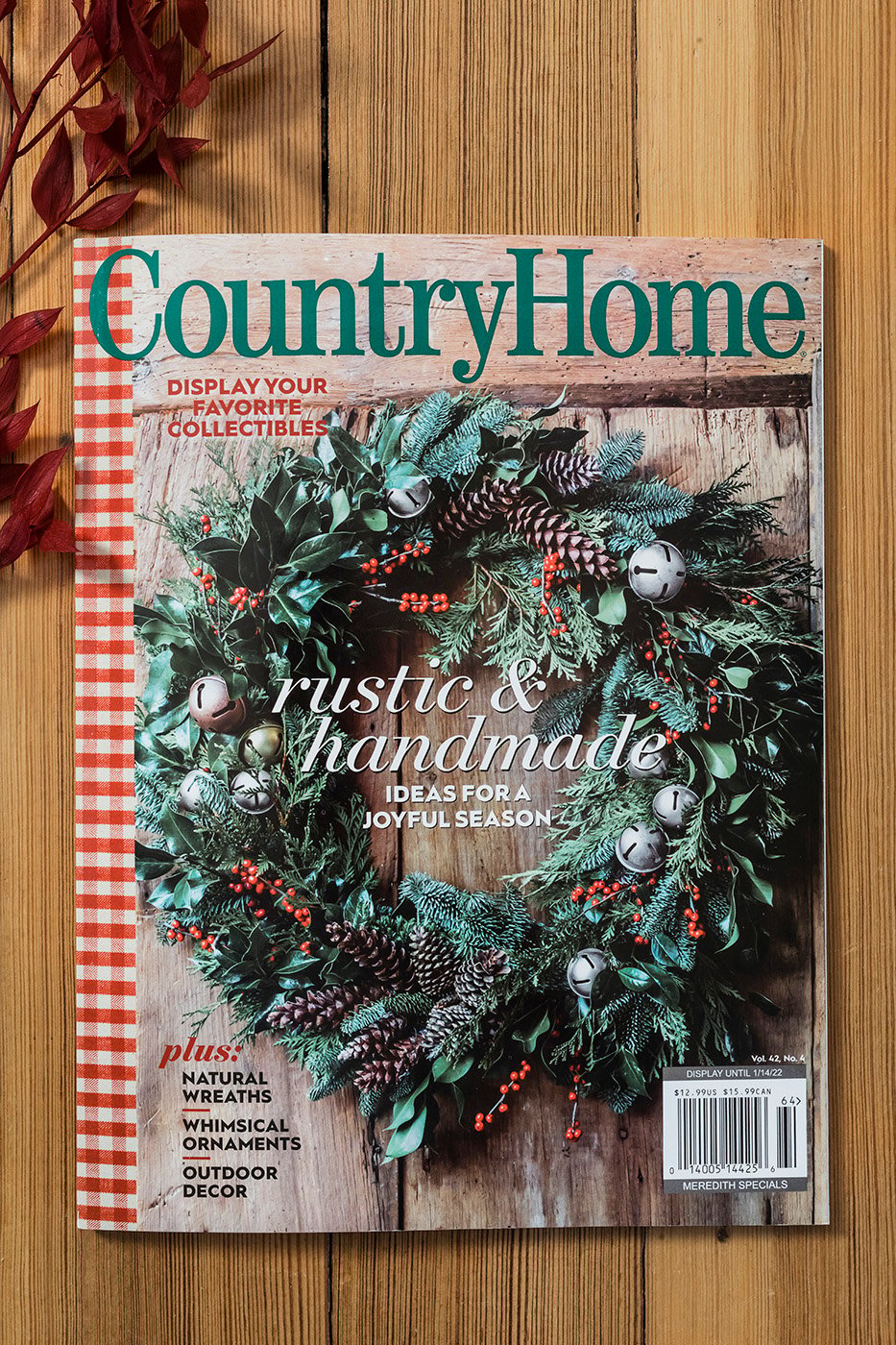 Cover of the holiday issue of Country Home magazine featuring image by Joyelle West