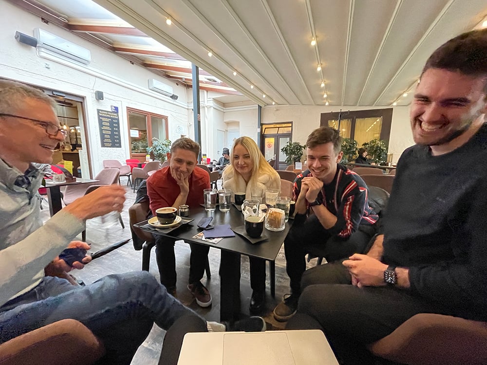 Coffee with Wonderful Machine team members in Croatia