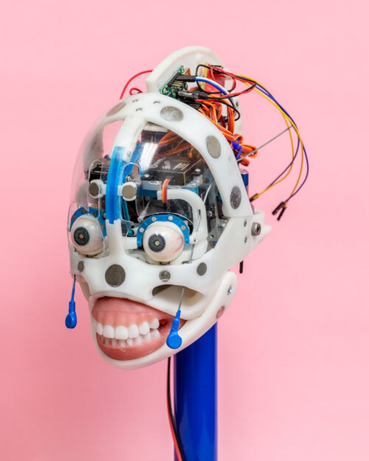 Portrait of a robotic head by Copenhagen, Denmark-based Alastair Philip Wiper.