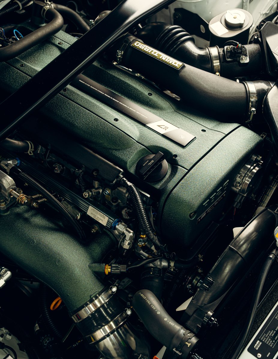 Photo by William Crooks of a car's engine.