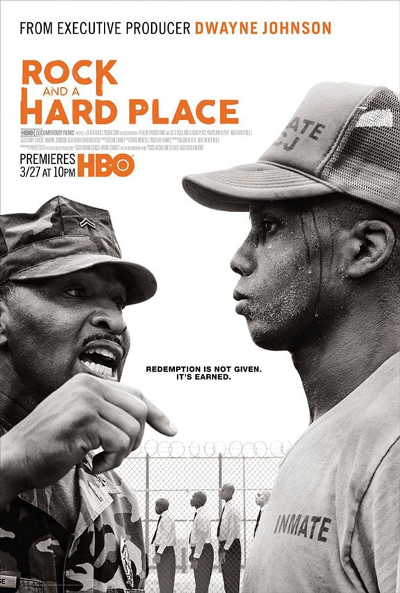 Craig Litten's work featured on an HBO  poster for Rock and a Hard Place