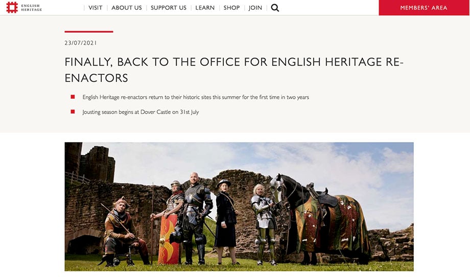 Back to the office English Heritage campaign shot by Oliver Edwards 