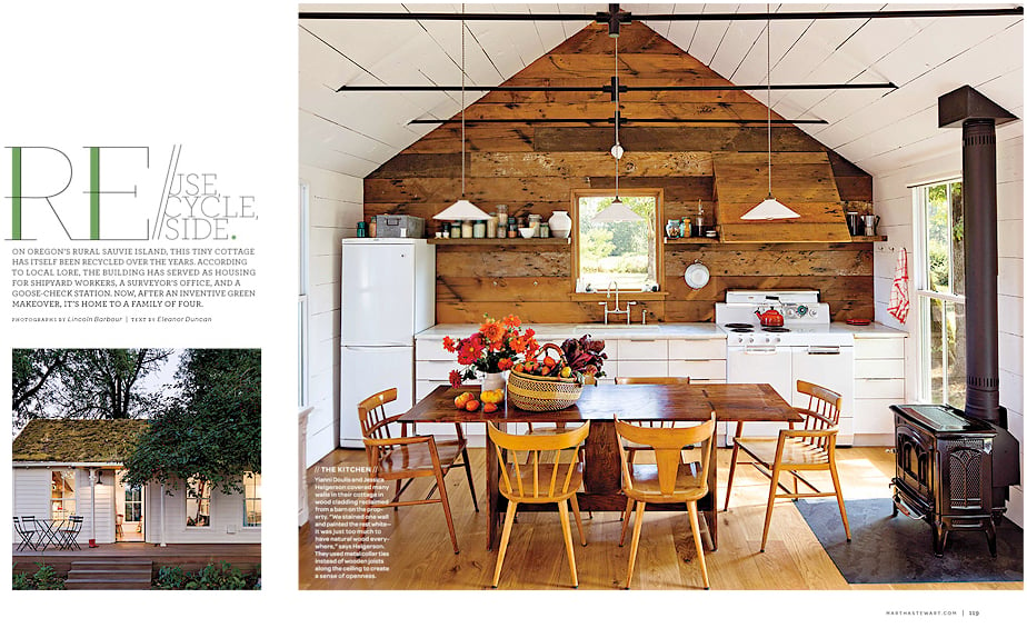 Tear sheet from Martha Stewart Living, featuring photos shot by Portland, Ore-based lifestyle photographer Lincoln Barbour