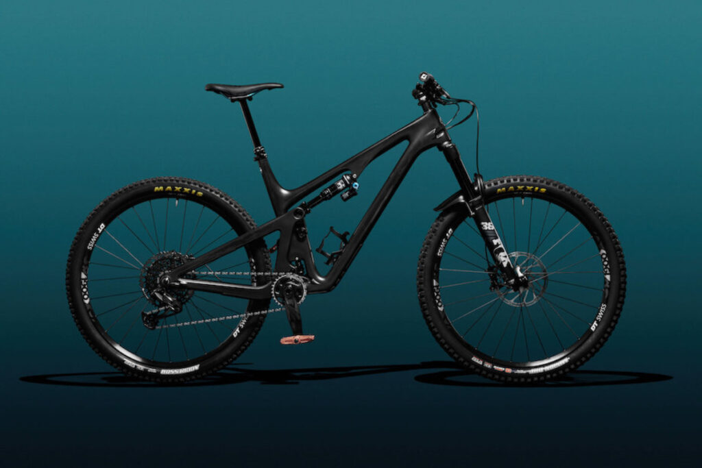 Cincinnati product photographer Aaron Conway's image of a rugged terrain bicycle set against a dark teal background.