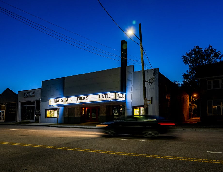 Photo of a Raleigh movie theater taken by Bryan Regan. 