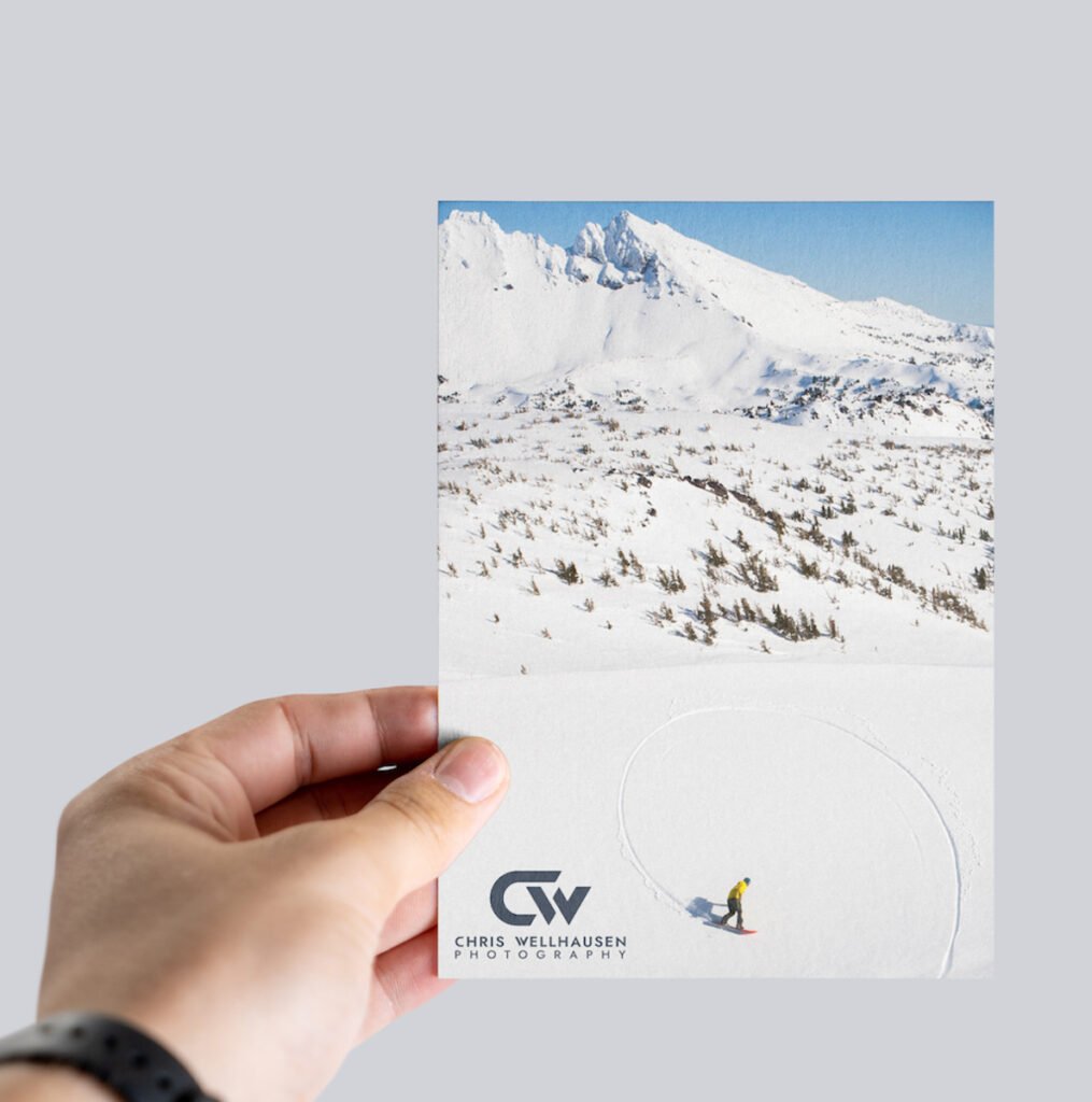 A photo of Chris Wellhausen's new logo printed on a photo. 