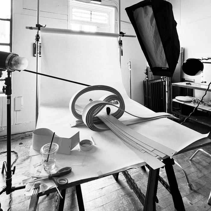 Behind the scenes photo from David Lewis Taylor's NY studio where he photographed watches for Modern Luxury. 