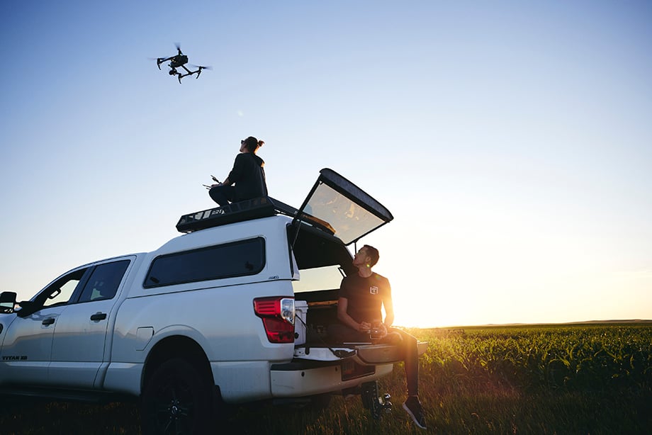 Behind the scenes with Gregory Miller on assignment for Bravera Bank using drone.