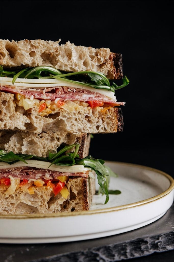 Photo of a sandwich, shot by Jackie Osborne.