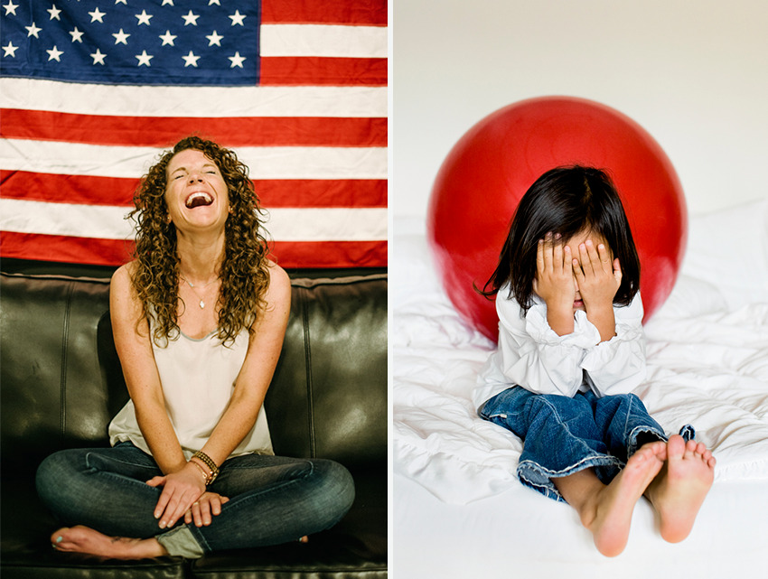 Photos by Aaron Greene and Jennifer Hughes that convey the theme of red, white, and blue for the Fourth of July.