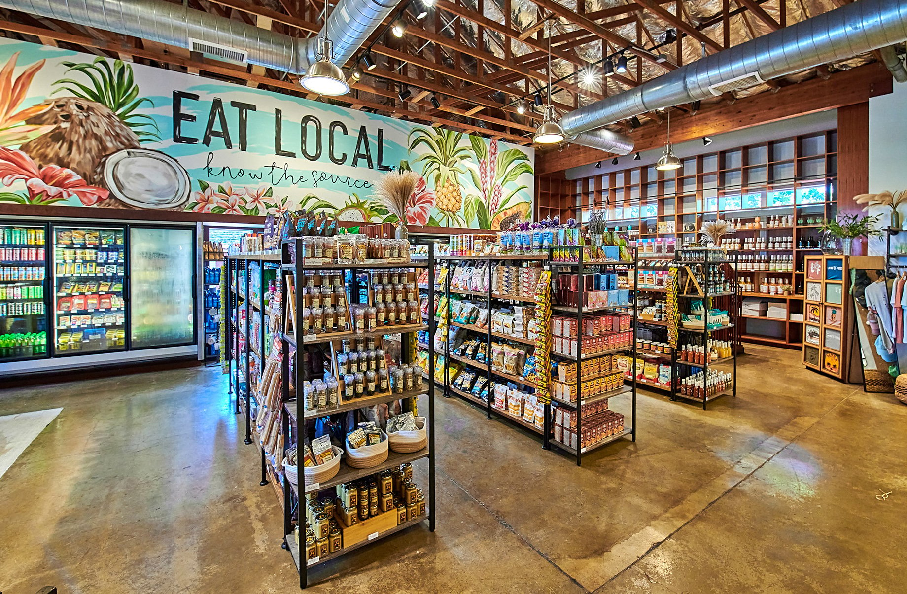 image of grocery store living foods in kauai hawaii shot by joseph weaver