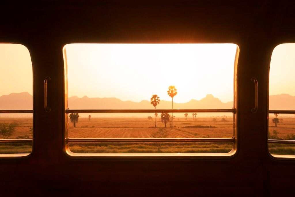 Sunrise from the Observation Car on the E&O, shot by Lauryn Ishak.