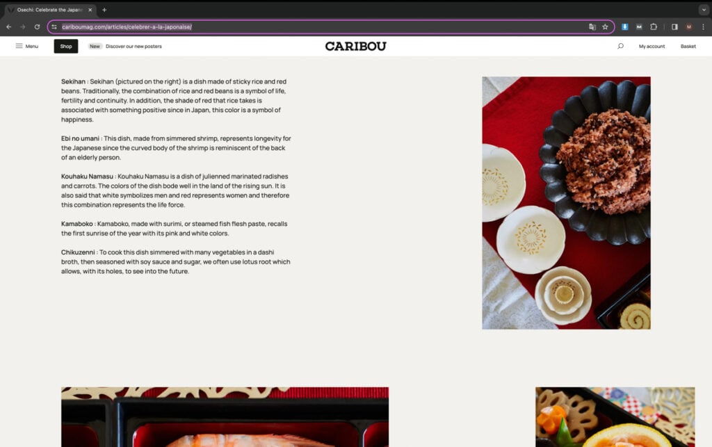 A screen shot of Michael Abril's photo on the Caribou website.
