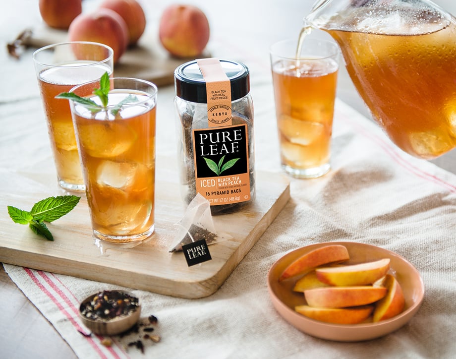 Pure Leaf iced tea with peach shot by Michael Marquand