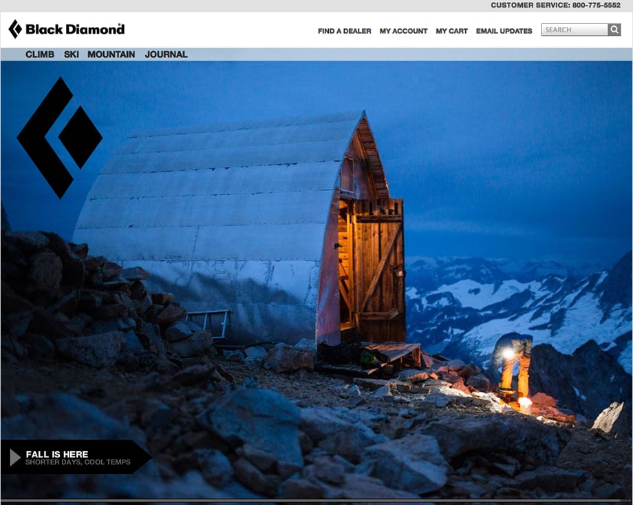 Photo of a mountaineer in the winter for the Black Diamond website by Denver-based outdoor/adventure photographer Forest Woodward. 