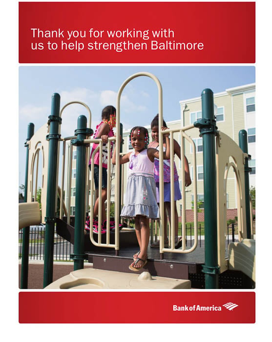 Photo of three kids at a Baltimore playground for Bank of America taken by Washington, DC-based brand narrative and lifestyle photographer Eli Meir Kaplan